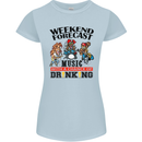 Music Weekend Forecast Alcohol Beer Womens Petite Cut T-Shirt Light Blue