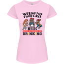 Music Weekend Forecast Alcohol Beer Womens Petite Cut T-Shirt Light Pink
