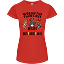 Music Weekend Forecast Alcohol Beer Womens Petite Cut T-Shirt Red