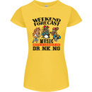 Music Weekend Forecast Alcohol Beer Womens Petite Cut T-Shirt Yellow