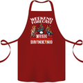 Music Weekend Funny Alcohol Beer Cotton Apron 100% Organic Maroon