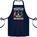 Music Weekend Funny Alcohol Beer Cotton Apron 100% Organic Navy Blue