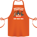Music Weekend Funny Alcohol Beer Cotton Apron 100% Organic Orange