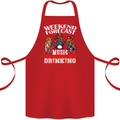 Music Weekend Funny Alcohol Beer Cotton Apron 100% Organic Red