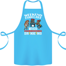 Music Weekend Funny Alcohol Beer Cotton Apron 100% Organic Turquoise