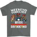 Music Weekend Funny Alcohol Beer Mens T-Shirt Cotton Gildan Charcoal