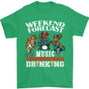 Music Weekend Funny Alcohol Beer Mens T-Shirt Cotton Gildan Irish Green