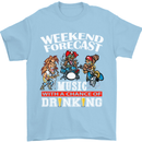 Music Weekend Funny Alcohol Beer Mens T-Shirt Cotton Gildan Light Blue