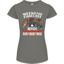 Music Weekend Funny Alcohol Beer Womens Petite Cut T-Shirt Charcoal