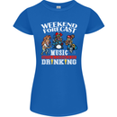 Music Weekend Funny Alcohol Beer Womens Petite Cut T-Shirt Royal Blue
