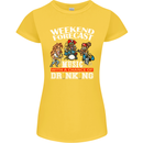 Music Weekend Funny Alcohol Beer Womens Petite Cut T-Shirt Yellow