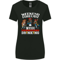 Music Weekend Funny Alcohol Beer Womens Wider Cut T-Shirt Black