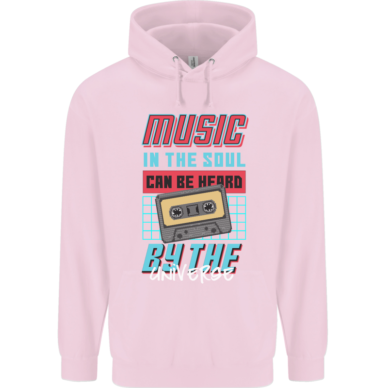 Music in the Soul Heard by the Universe Childrens Kids Hoodie Light Pink