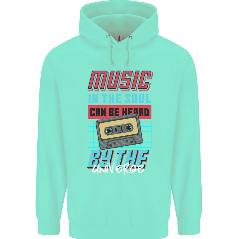 Music in the Soul Heard by the Universe Childrens Kids Hoodie Peppermint