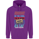 Music in the Soul Heard by the Universe Childrens Kids Hoodie Purple