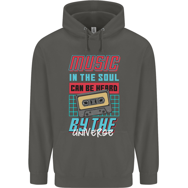 Music in the Soul Heard by the Universe Childrens Kids Hoodie Storm Grey