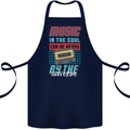 Music in the Soul Heard by the Universe Cotton Apron 100% Organic Navy Blue