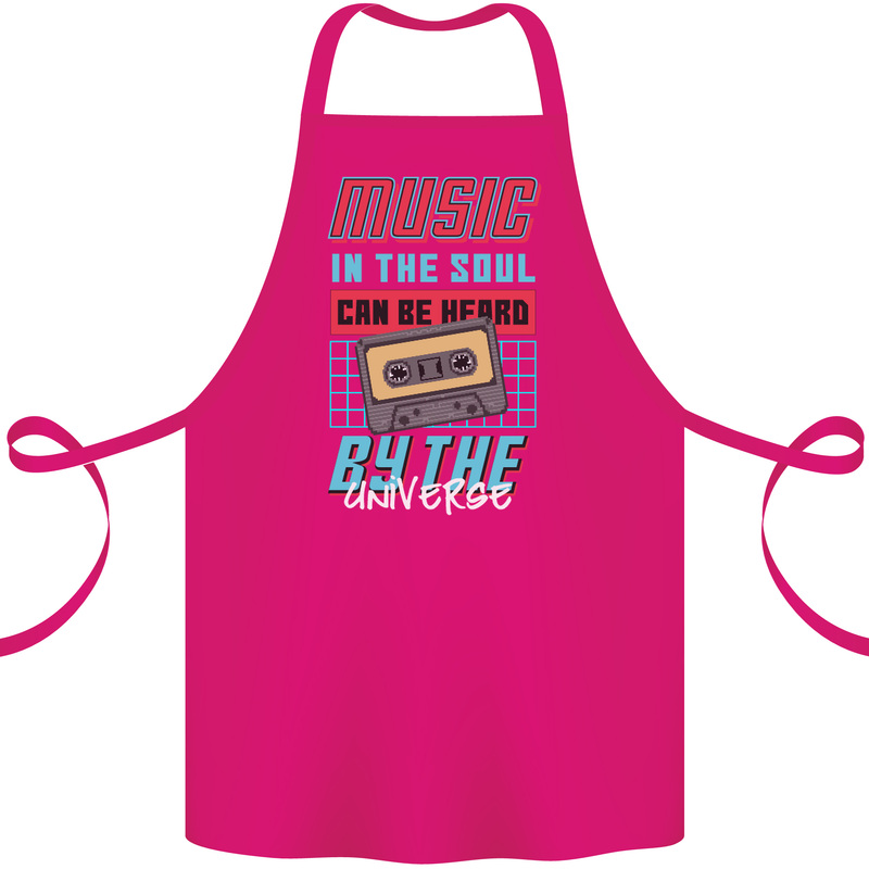 Music in the Soul Heard by the Universe Cotton Apron 100% Organic Pink