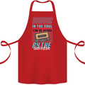 Music in the Soul Heard by the Universe Cotton Apron 100% Organic Red