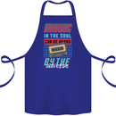Music in the Soul Heard by the Universe Cotton Apron 100% Organic Royal Blue