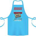 Music in the Soul Heard by the Universe Cotton Apron 100% Organic Turquoise