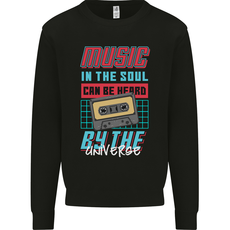 Music in the Soul Heard by the Universe Kids Sweatshirt Jumper Black