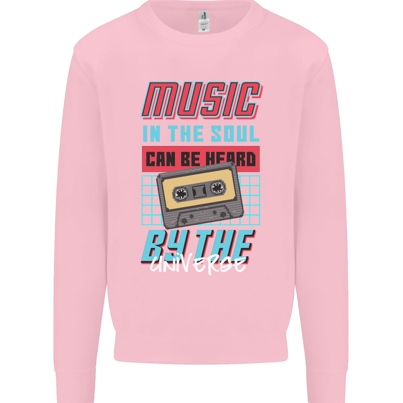 Music in the Soul Heard by the Universe Kids Sweatshirt Jumper Light Pink