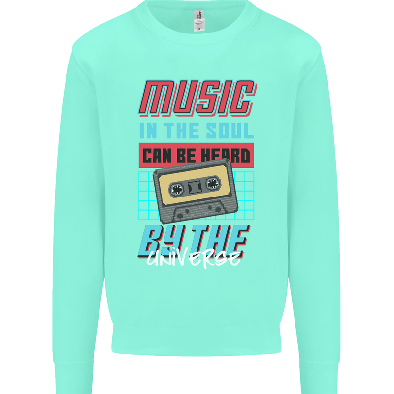 Music in the Soul Heard by the Universe Kids Sweatshirt Jumper Peppermint
