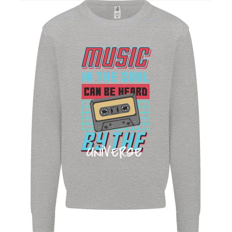 Music in the Soul Heard by the Universe Kids Sweatshirt Jumper Sports Grey