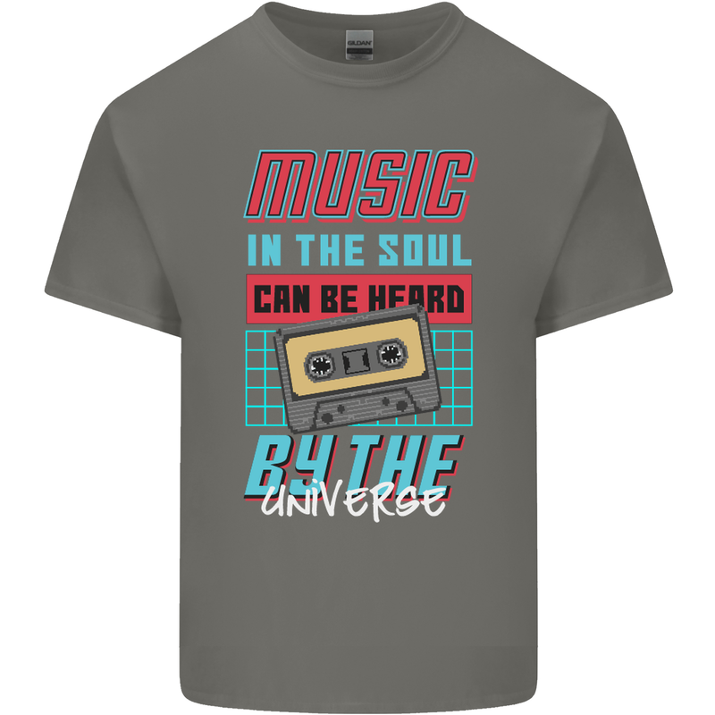 Music in the Soul Heard by the Universe Kids T-Shirt Childrens Charcoal