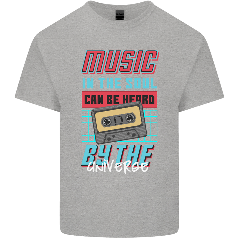 Music in the Soul Heard by the Universe Kids T-Shirt Childrens Sports Grey