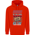 Music in the Soul Heard by the Universe Mens 80% Cotton Hoodie Bright Red
