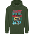 Music in the Soul Heard by the Universe Mens 80% Cotton Hoodie Forest Green