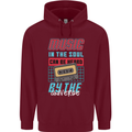 Music in the Soul Heard by the Universe Mens 80% Cotton Hoodie Maroon