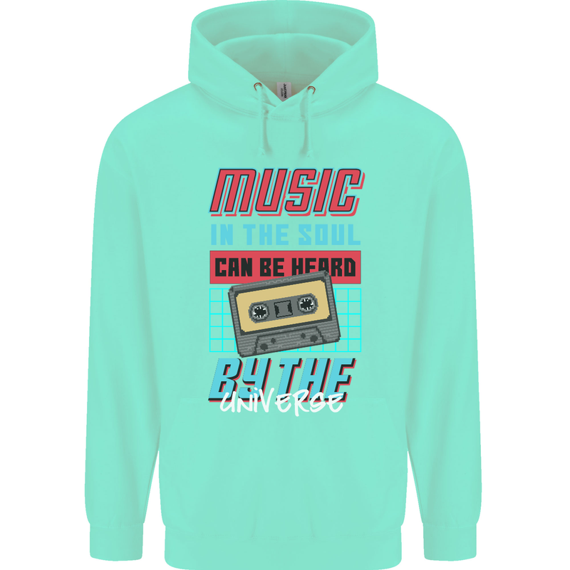 Music in the Soul Heard by the Universe Mens 80% Cotton Hoodie Peppermint