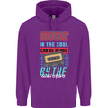 Music in the Soul Heard by the Universe Mens 80% Cotton Hoodie Purple