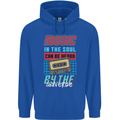 Music in the Soul Heard by the Universe Mens 80% Cotton Hoodie Royal Blue