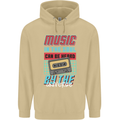 Music in the Soul Heard by the Universe Mens 80% Cotton Hoodie Sand