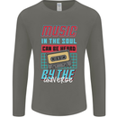 Music in the Soul Heard by the Universe Mens Long Sleeve T-Shirt Charcoal