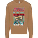 Music in the Soul Heard by the Universe Mens Sweatshirt Jumper Caramel Latte
