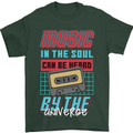 Music in the Soul Heard by the Universe Mens T-Shirt Cotton Gildan Forest Green