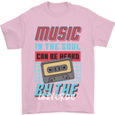 Music in the Soul Heard by the Universe Mens T-Shirt Cotton Gildan Light Pink