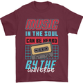 Music in the Soul Heard by the Universe Mens T-Shirt Cotton Gildan Maroon