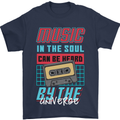 Music in the Soul Heard by the Universe Mens T-Shirt Cotton Gildan Navy Blue