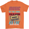 Music in the Soul Heard by the Universe Mens T-Shirt Cotton Gildan Orange