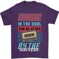 Music in the Soul Heard by the Universe Mens T-Shirt Cotton Gildan Purple
