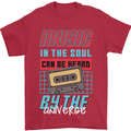 Music in the Soul Heard by the Universe Mens T-Shirt Cotton Gildan Red