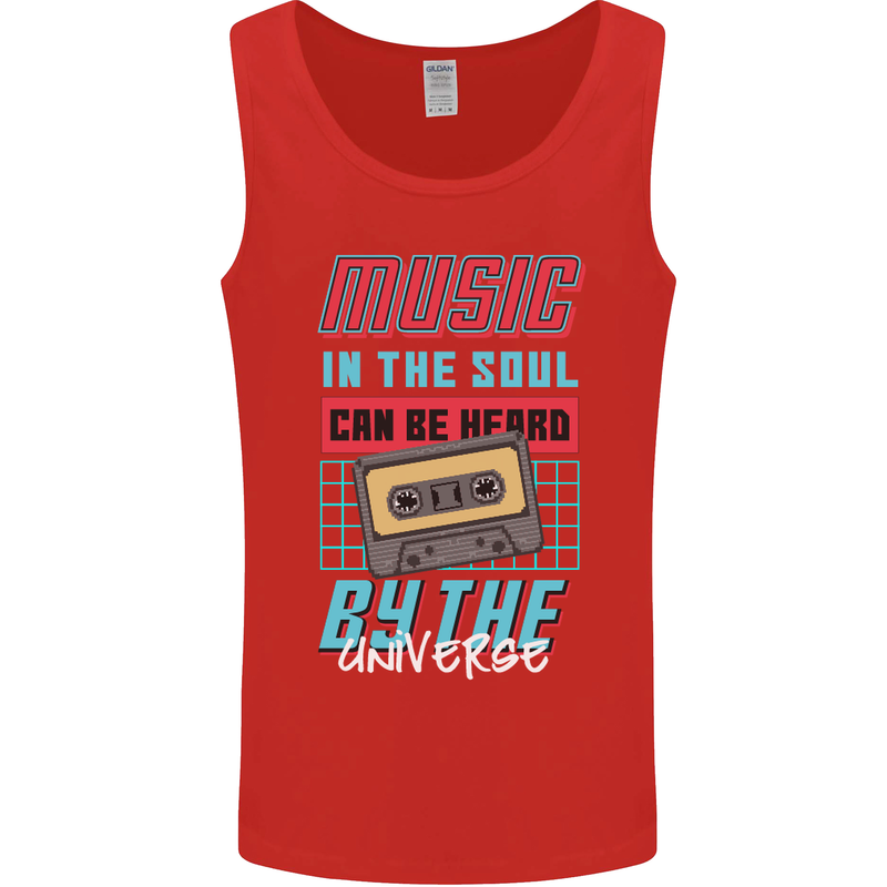 Music in the Soul Heard by the Universe Mens Vest Tank Top Red