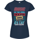 Music in the Soul Heard by the Universe Womens Petite Cut T-Shirt Navy Blue