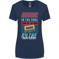 Music in the Soul Heard by the Universe Womens Wider Cut T-Shirt Navy Blue